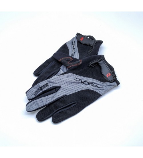 LUVA DVORAK 9514 S PRETO/VERMELHO DEDO LONGO (PULSEIRA DE VELCRO, ANTIDERRAPANTE, SECAGEM RAPIDA