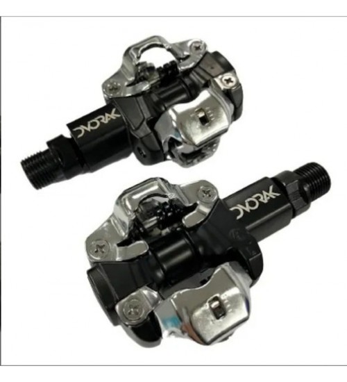 PEDAL MTB DVORAK DK-1001 ALUMINIO EIXO CROMO. CNC ROLAMENTO DE ESFERA AJ. D TENSAO:80-160 KGF.(CM) MEDIDA 81x58,5mm